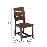 Benzara Wooden Side Chair with Metal Block Legs and Curved Back, Brown BM222717 Brown Wood and Metal BM222717