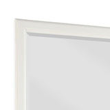 Benzara Wooden Mirror with Raised Edges and Molded Details, White BM222723 White Wood BM222723