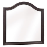 Benzara Wooden Mirror with Molded Details and Raised Edges, Brown BM222728 Brown Wood BM222728