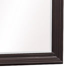 Benzara Wooden Mirror with Molded Details and Raised Edges, Brown BM222728 Brown Wood BM222728