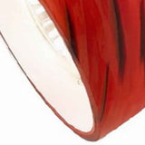 Benzara 50 Watt Track Fixture with Handblown Glass Shade, Black and Red BM223031 Black and Red Metal and Glass BM223031