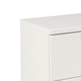 Benzara 2 Drawer Wooden Nightstand with Metal Base and Bar Handles, White BM223271 White Solid Wood BM223271