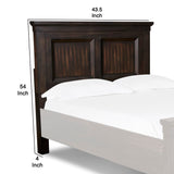 Benzara Wooden Twin Size Headboard with paneled details, White BM223276 White Solid Wood and Veneer BM223276