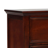 Benzara 2 Drawer Wooden nightstand with Tapered Legs and Metal Rings, Brown BM223298 Brown Solid Wood BM223298