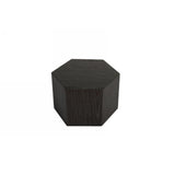 Benzara Contemporary Style Hexagonal Wooden End Table, Small, Dark Gray BM223421 Gray Solid Wood BM223421