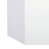 Benzara Contemporary High Gloss Hexagonal Wooden End Table, Medium, White BM223422 White Solid Wood BM223422