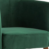 Benzara Button Tufted Fabric accent Chair with Nailhead Trim Details, Green BM223454 Green Solid Wood and Fabric BM223454