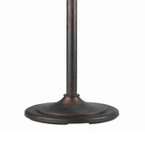 Benzara 3 Way Glass Shade Torchiere Lamp with Pine and Twig Accents, Bronze BM223535 Bronze Metal and Grass BM223535