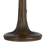 Benzara 2 Bulb Tiffany Floor Lamp with Mosaic Design Shade, Multicolor BM223637 Multicolor Metal and Glass BM223637