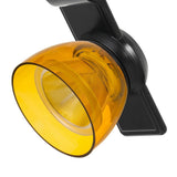 Benzara 12W Integrated LED Track Fixture with Polycarbonate Head, Black and Yellow BM223652 Black, Yellow Metal, Polycarbonate BM223652