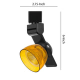 Benzara 12W Integrated LED Track Fixture with Polycarbonate Head, Black and Yellow BM223652 Black, Yellow Metal, Polycarbonate BM223652