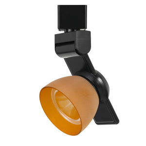 Benzara 12W Integrated LED Track Fixture with Polycarbonate Head, Black and Orange BM223653 Black, Orange Metal, Polycarbonate BM223653