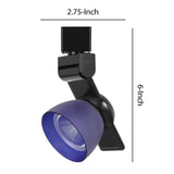 Benzara 12W Integrated Metal and Polycarbonate LED Track Fixture, Black and Blue BM223655 Black, Blue Metal, Polycarbonate BM223655