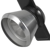 Benzara 12W Integrated LED Metal Track Fixture with Cone Head, Black and Silver BM223657 Black, Silver Metal BM223657