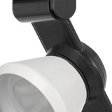 Benzara 12W Integrated LED Metal Track Fixture with Cone Head, Black and White BM223660 Black, White Metal BM223660