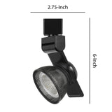 Benzara 12W Integrated LED Metal Track Fixture with Mesh Head, Dark Black BM223663 Black Metal BM223663