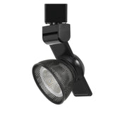 12W Integrated LED Metal Track Fixture with Mesh Head, Dark Black