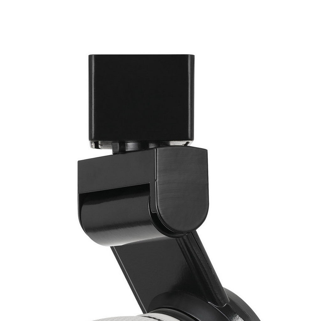 Benzara 12W Integrated LED Metal Track Fixture with Mesh Head, Black and White BM223665 Black, White Metal BM223665
