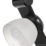 Benzara 12W Integrated LED Track Fixture with Polycarbonate Head, Black and White BM223667 Black, White Metal, Polycarbonate BM223667