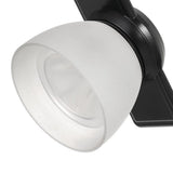 Benzara 12W Integrated LED Track Fixture with Polycarbonate Head, Black and White BM223667 Black, White Metal, Polycarbonate BM223667