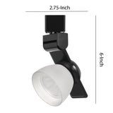 Benzara 12W Integrated LED Track Fixture with Polycarbonate Head, Black and White BM223667 Black, White Metal, Polycarbonate BM223667