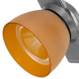 Benzara 12W Integrated LED Track Fixture with Polycarbonate Head, Silver and Orange BM223669 Silver, Orange Metal, Polycarbonate BM223669