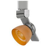 Benzara 12W Integrated LED Track Fixture with Polycarbonate Head, Silver and Orange BM223669 Silver, Orange Metal, Polycarbonate BM223669