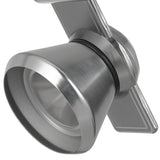 Benzara 12W Integrated Metal and Polycarbonate LED Track Fixture, Silver BM223677 Silver Metal BM223677