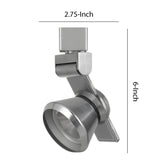 Benzara 12W Integrated Metal and Polycarbonate LED Track Fixture, Silver BM223677 Silver Metal BM223677
