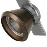 Benzara 12W Integrated LED Metal Track Fixture with Cone Head, Silver and Bronze BM223679 Silver, Bronze Metal BM223679