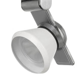 Benzara 12W Integrated LED Metal Track Fixture with Cone Head, Silver and White BM223680 Silver, White Metal BM223680
