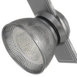 Benzara 12W Integrated LED Metal Track Fixture with Mesh Head, Silver BM223682 Silver Metal BM223682