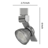 Benzara 12W Integrated LED Metal Track Fixture with Mesh Head, Silver BM223682 Silver Metal BM223682