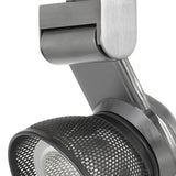 Benzara 12W Integrated Dimmable LED Track Fixture with Mesh Head, Silver and Black BM223683 Silver, Black Metal BM223683