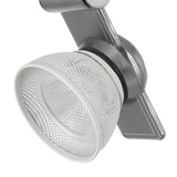 Benzara 12W Integrated LED Metal Track Fixture with Mesh Head, Silver and White BM223685 Silver, White Metal BM223685