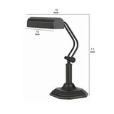 Benzara 7 Watt LED Piano Lamp with 3000K Color Temperature, Black BM223700 Black Metal BM223700