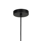 Benzara Round Glass Shade Pendant Lighting with Canopy and Hardwired Switch, Gray BM224634 Gray Metal, Glass BM224634