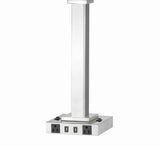 Benzara 60 X 2 Watt Metal Night Stand Lamp with Tapered Shade, White and Silver BM224654 White and Silver Metal and Fabric BM224654