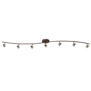 Benzara 40 Watt Metal Serpentine LED Rail Fixture, Bronze BM224656 Bronze Metal BM224656