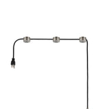 Benzara 60 X 2 Watt Drum Shade Pendant Fixture with 3 Cord Hangers, Beige and Clear BM224670 Beige and Clear Fabric BM224670