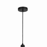 Benzara 60 Watt Metal Frame Pendant with Rippled Glass Shade, Beige and Black BM224692 Beige and Black Glass and Metal BM224692