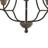 Benzara Sculpted Metal Frame Chandelier with Candelabra Base Sockets, Black BM224726 Black Metal BM224726