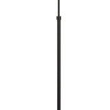 Benzara 10W LED Adjustable Metal Floor Lamp with Swing Arm, Black BM224743 Black Metal BM224743