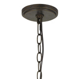 Benzara 60W Twisted Metal Mesh Design Pendant Fixture, Dark Bronze BM224770 Bronze Metal BM224770