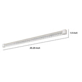 Benzara 60 W Integrated LED Metal Track Fixture with Linear Design, White BM224771 White Metal BM224771