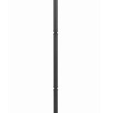 Benzara 3 Way Glass Shade Torchiere Floor Lamp with Metal Pedestal Base, Black BM224782 Black Metal and Glass BM224782