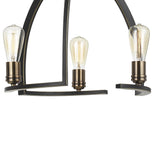 Benzara 3 Coinciding Metal Chandelier with 6 Feet Chain, Black BM224820 Black Metal BM224820