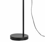 Benzara Arched Metal Floor Lamp with Adjustable Arm and Tubular Stand, Black BM224841 Black Metal BM224841