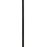 Benzara Polyresin Floor Lamp with Glass Shade and Pull Chain Switch, Black BM224844 Black Polyresin and Glass BM224844