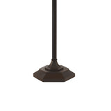 Benzara Polyresin Floor Lamp with Glass Shade and Pull Chain Switch, Black BM224844 Black Polyresin and Glass BM224844